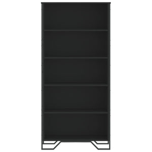 Bokhylla svart 80x31x169 cm konstruerat trä