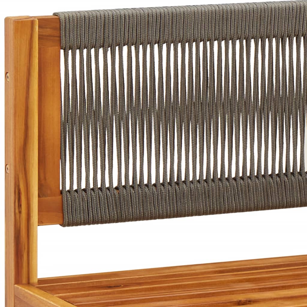 10-delad trädgårdssoffgrupp med kuddar trä akacia och rep