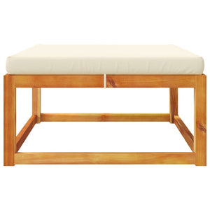 Fotpall för trädgården 65x65x29 cm massivt akaciaträ