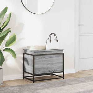 Förvaringslåda med lock grå sonoma 60x40x51,5cm konstruerat trä