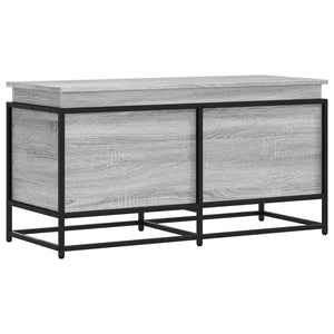 Förvaringslåda lock grå sonoma 100x40x51,5 cm konstruerat trä