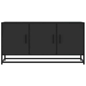 Tv-bänk svart 100x35x50 cm konstruerat trä och metall