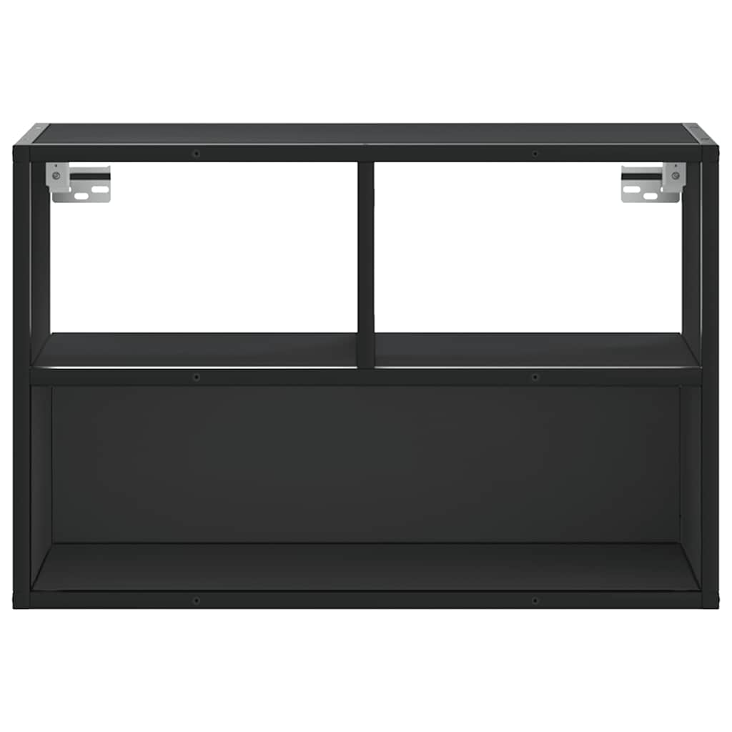 Tv-bänk svart 60x31x39,5 cm konstruerat trä och metall