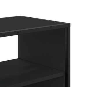 Tv-bänk svart 60x31x39,5 cm konstruerat trä och metall