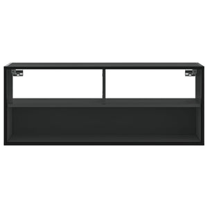 Tv-bänk svart 100x31x39,5 cm konstruerat trä och metall