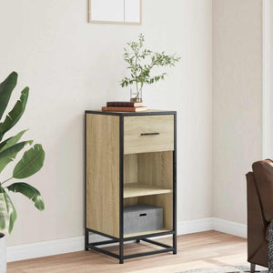 Skåp sonoma-ek 35,5x35x76 cm konstruerat trä och metall