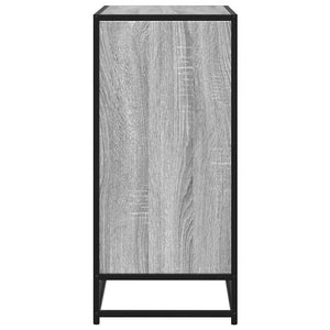 Skänk grå sonoma 68x35x76 cm konstruerat trä och metall