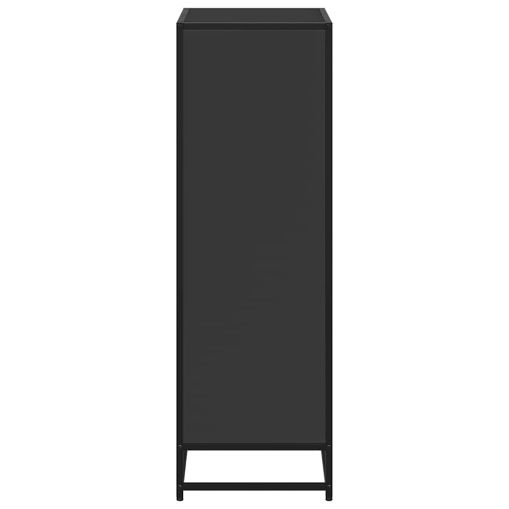 Bokhylla svart 60x35x107,5 cm konstruerat trä