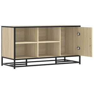 Skobänk sonoma-ek 100x40x53,5 cm konstruerat trä och metall