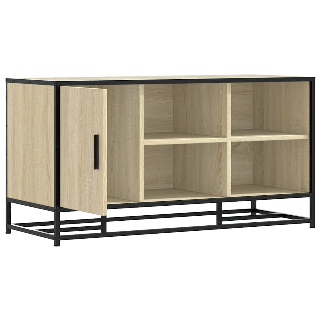 Skobänk sonoma-ek 100x40x53,5 cm konstruerat trä och metall