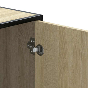 Skobänk sonoma-ek 100x40x53,5 cm konstruerat trä och metall