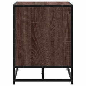 Skobänk brun ek 100x40x53,5 cm konstruerat trä och metall