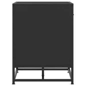 Skobänk svart 60x40x53,5 cm konstruerat trä och metall