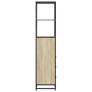 Badrumsskåp sonoma-ek 35x37,5x166 cm konstruerat trä