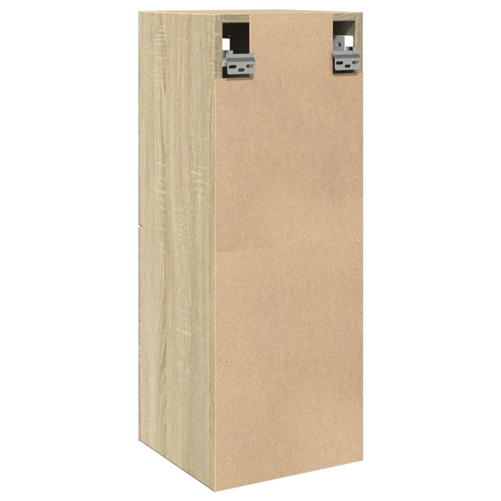 Badrumsskåp sonoma-ek 30x30x80 cm konstruerat trä