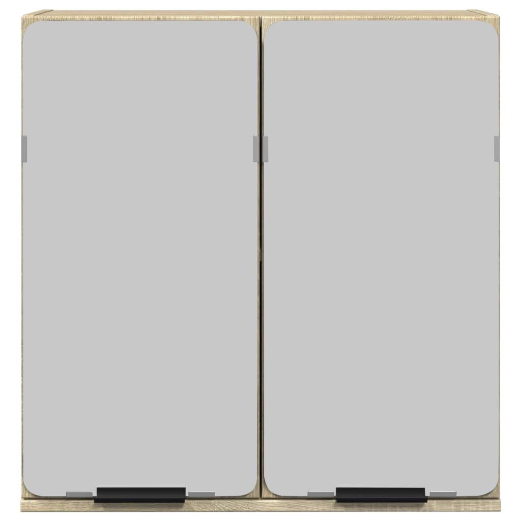 Spegelskåp för badrum sonoma-ek 64,5x20x66,5 cm konstruerat trä