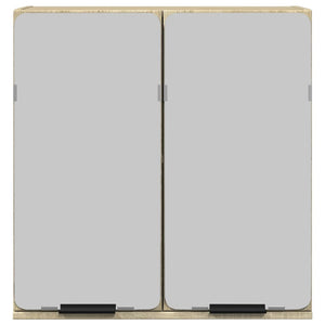 Spegelskåp för badrum sonoma-ek 64,5x20x66,5 cm konstruerat trä