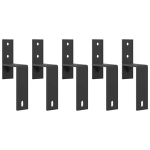 Bypass-fästen för ladugårdsdörr 5 st för plana skenor kolstål