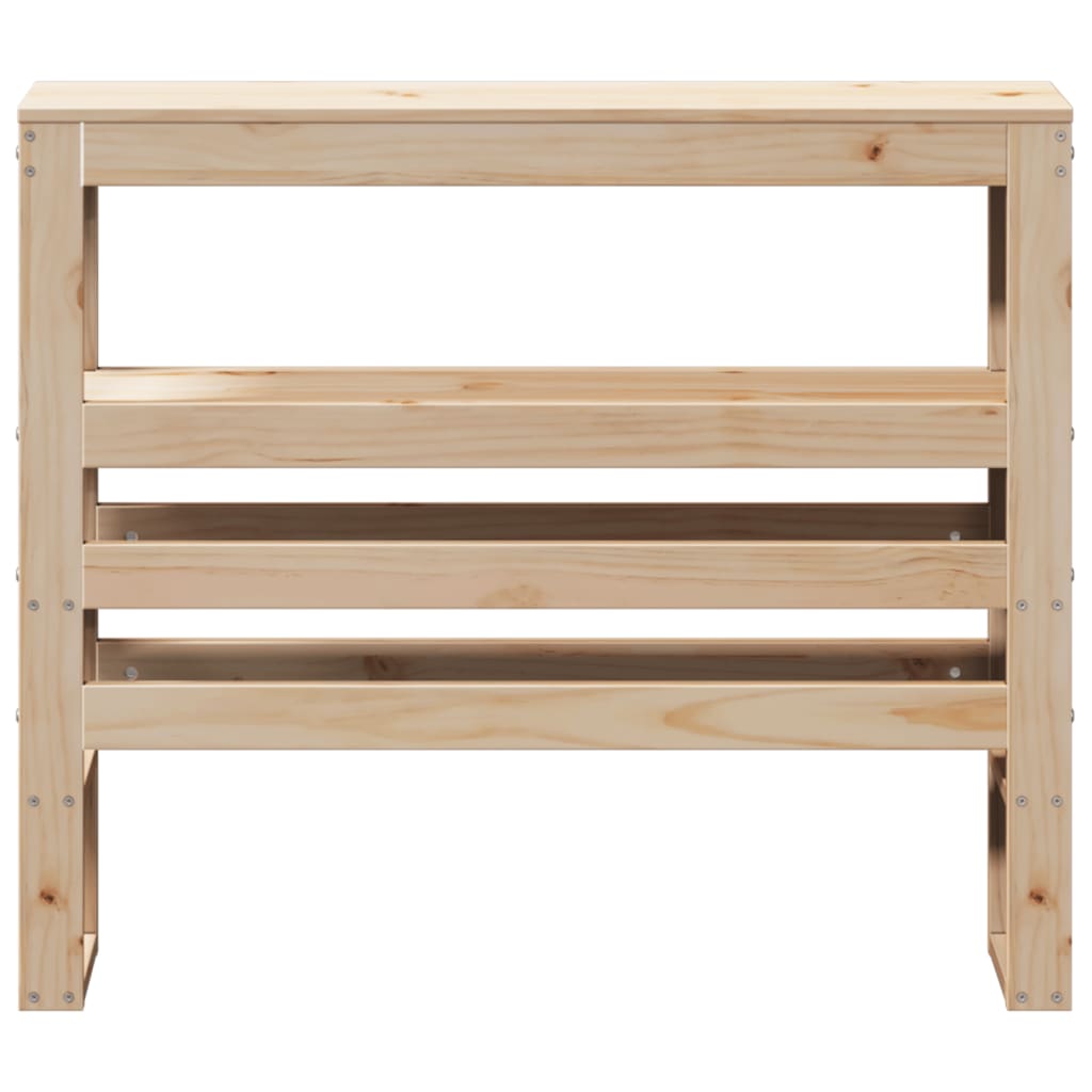 Huvudgavel med hyllor 75 cm massiv furu