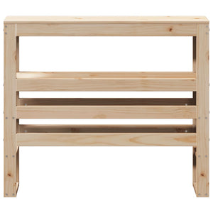 Huvudgavel med hyllor 75 cm massiv furu