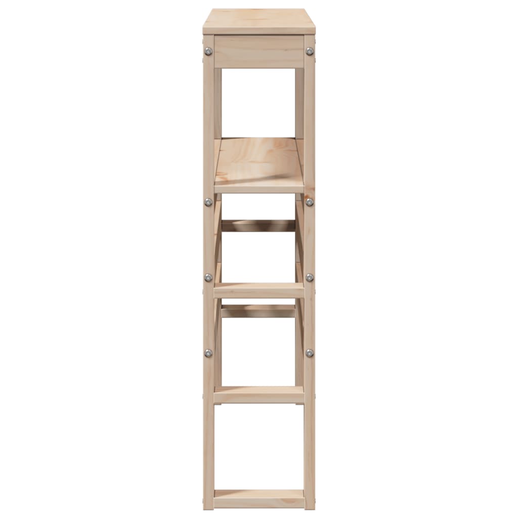 Huvudgavel med hyllor 75 cm massiv furu