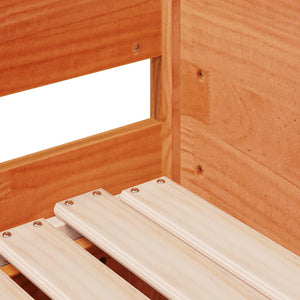 Dagbädd med extrasäng vaxad brun 80x200 cm massiv furu