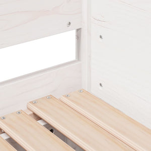 Dagbädd med extrasäng vit 90x190 cm massiv furu