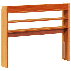 Huvudgavel med hyllor vaxbrun 75 cm massiv furu