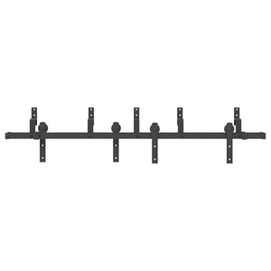 Skjutdörrsbeslag 183 cm stål svart