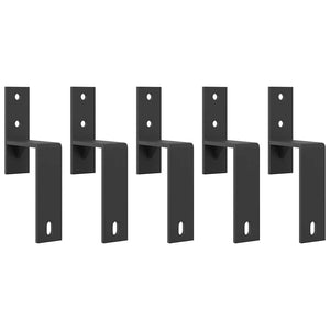 Skjutdörrsbeslag 200 cm stål svart