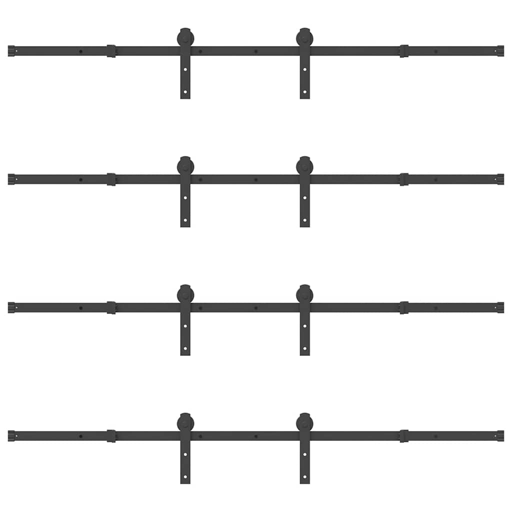 Skjutdörrsbeslag 366 cm stål svart