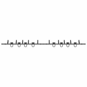 Skjutdörrsbeslag 400 cm stål svart