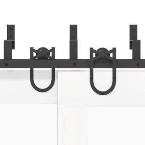 Skjutdörrsbeslag 400 cm stål svart