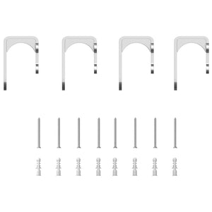 Skjutdörrsbeslag 200 cm rostfritt stål silver