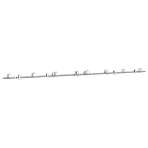 Skjutdörrsbeslag 400 cm rostfritt stål silver