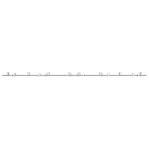 Skjutdörrsbeslag 400 cm rostfritt stål silver