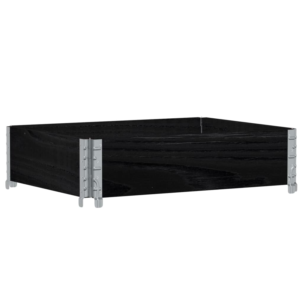 Pallkrage svart 80x60 cm massivt furu