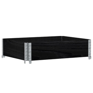 Pallkrage svart 80x60 cm massivt furu