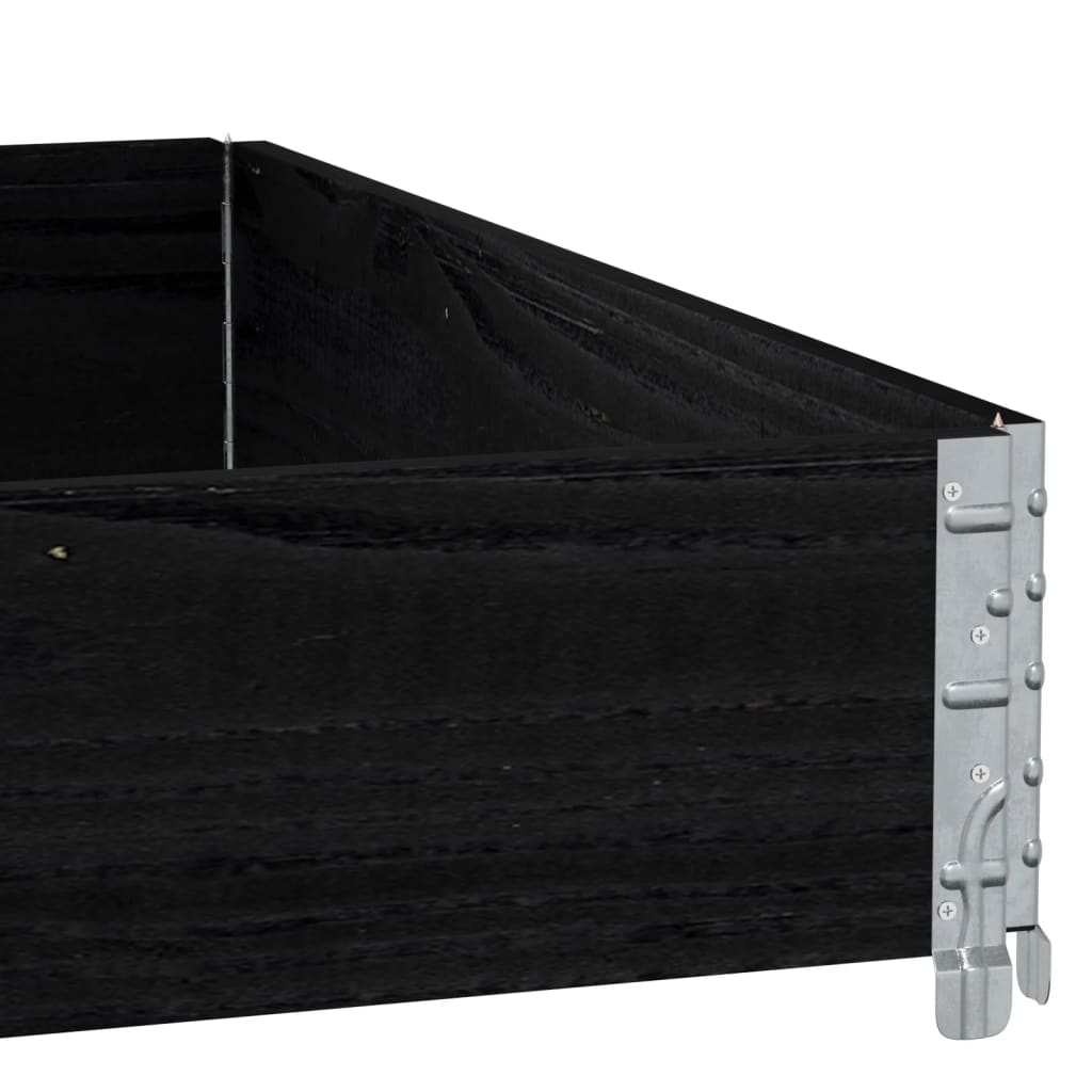 Pallkrage svart 100x100 cm massivt furu