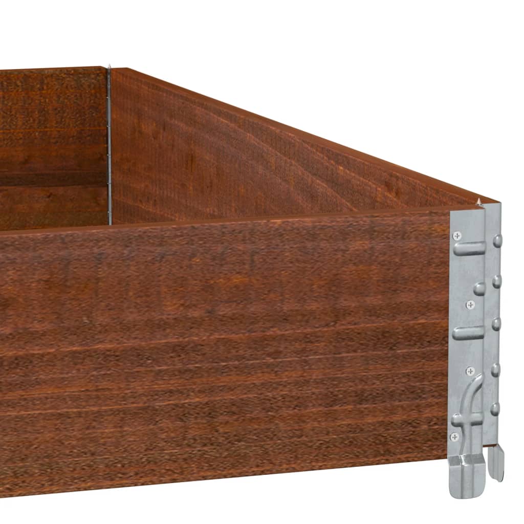 Pallkrage brun 100x100 cm massivt furu