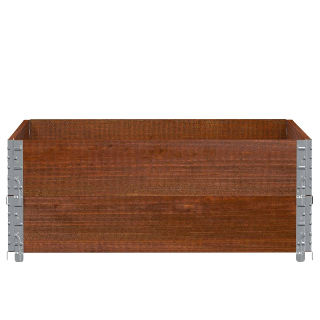 Pallkragar 2 st brun 100x100 cm massivt furu