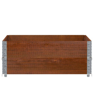 Pallkragar 2 st brun 100x100 cm massivt furu