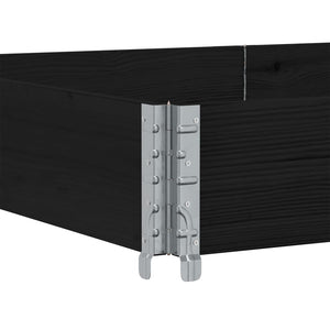 Pallkrage svart 150x100 cm massivt furu