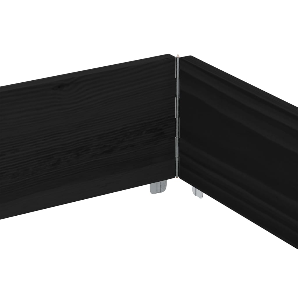 Pallkrage svart 150x100 cm massivt furu