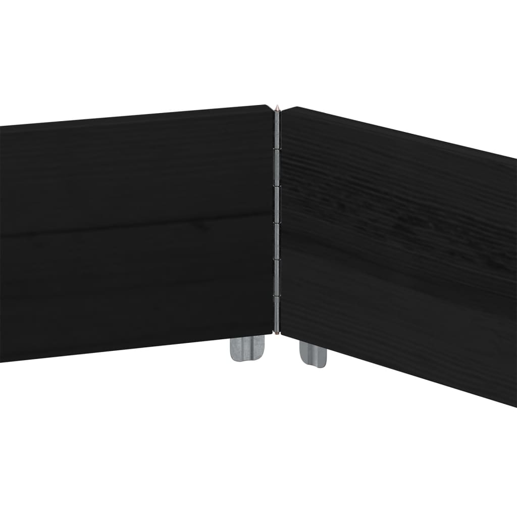 Pallkrage sexhörning svart 160x160 cm massiv furu