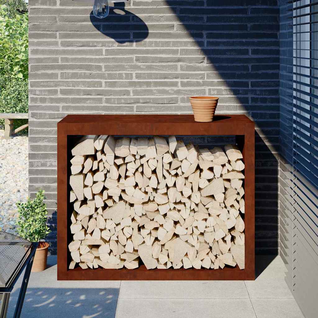 Vedställ 100x40x80 cm väderbeständigt stål