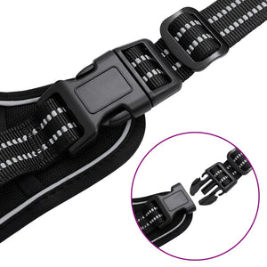 Hundsele med koppel & krage Justerbar svart M