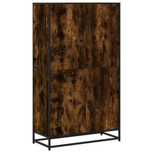 Bokhylla rökfärgad ek 80,5x35x139 cm konstruerat trä