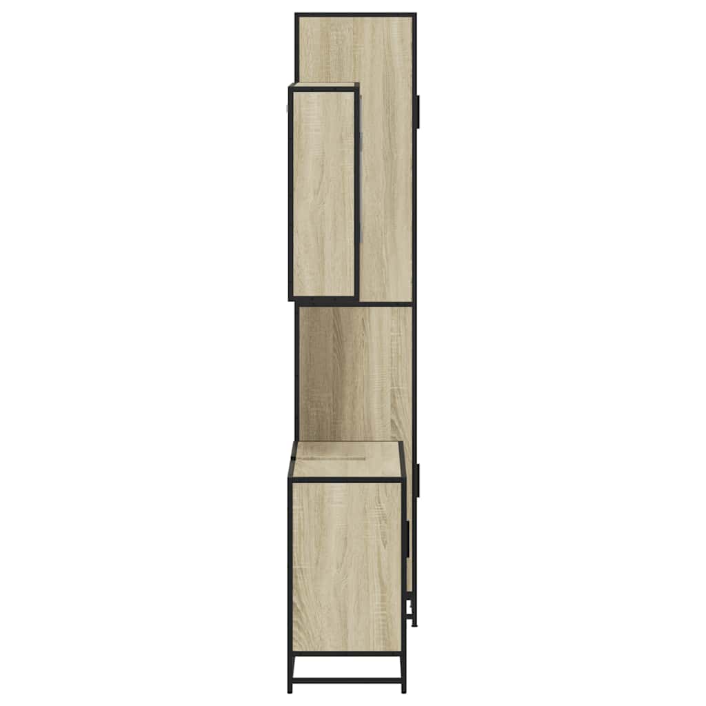 Badrumsmöbler set 3 delar sonoma-ek konstruerat trä