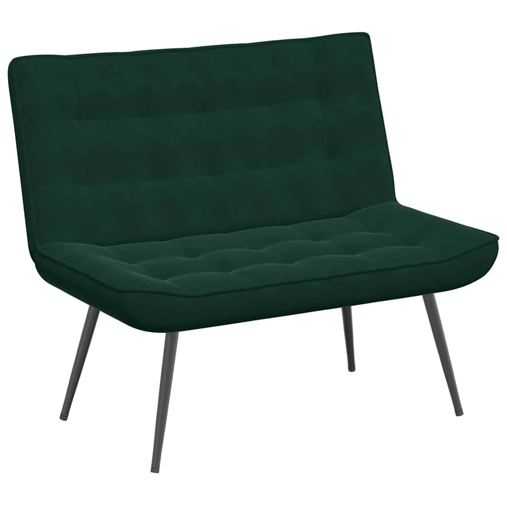 Bänk mörkgrön 110x74x84 cm sammet